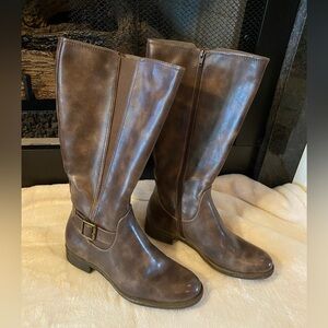 Kim Rogers Womens React Riding Boots size 8.5 ,Brown Mushroom Faux Leath…